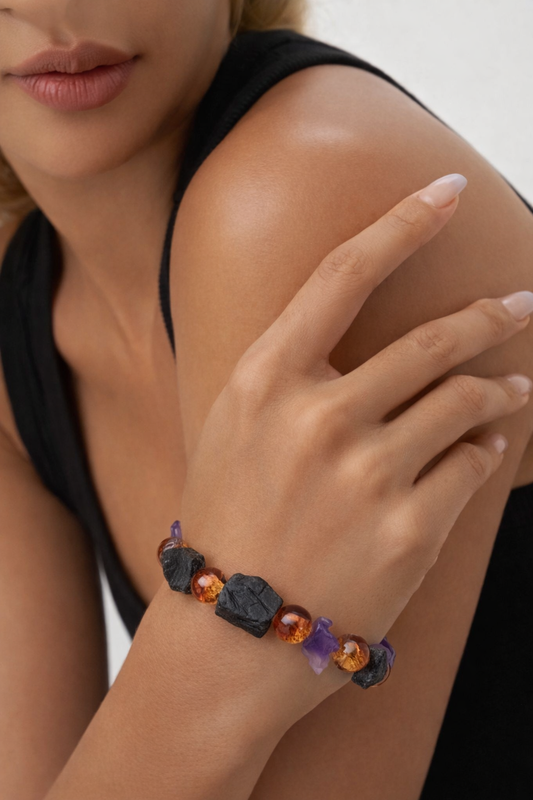 Crimson Shield & Spirit Stone Bracelet