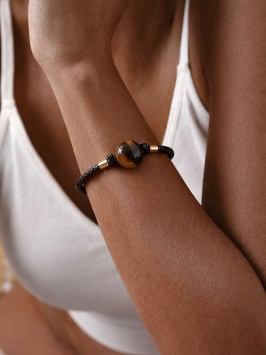 Tiger Spirit Leather Bracelet