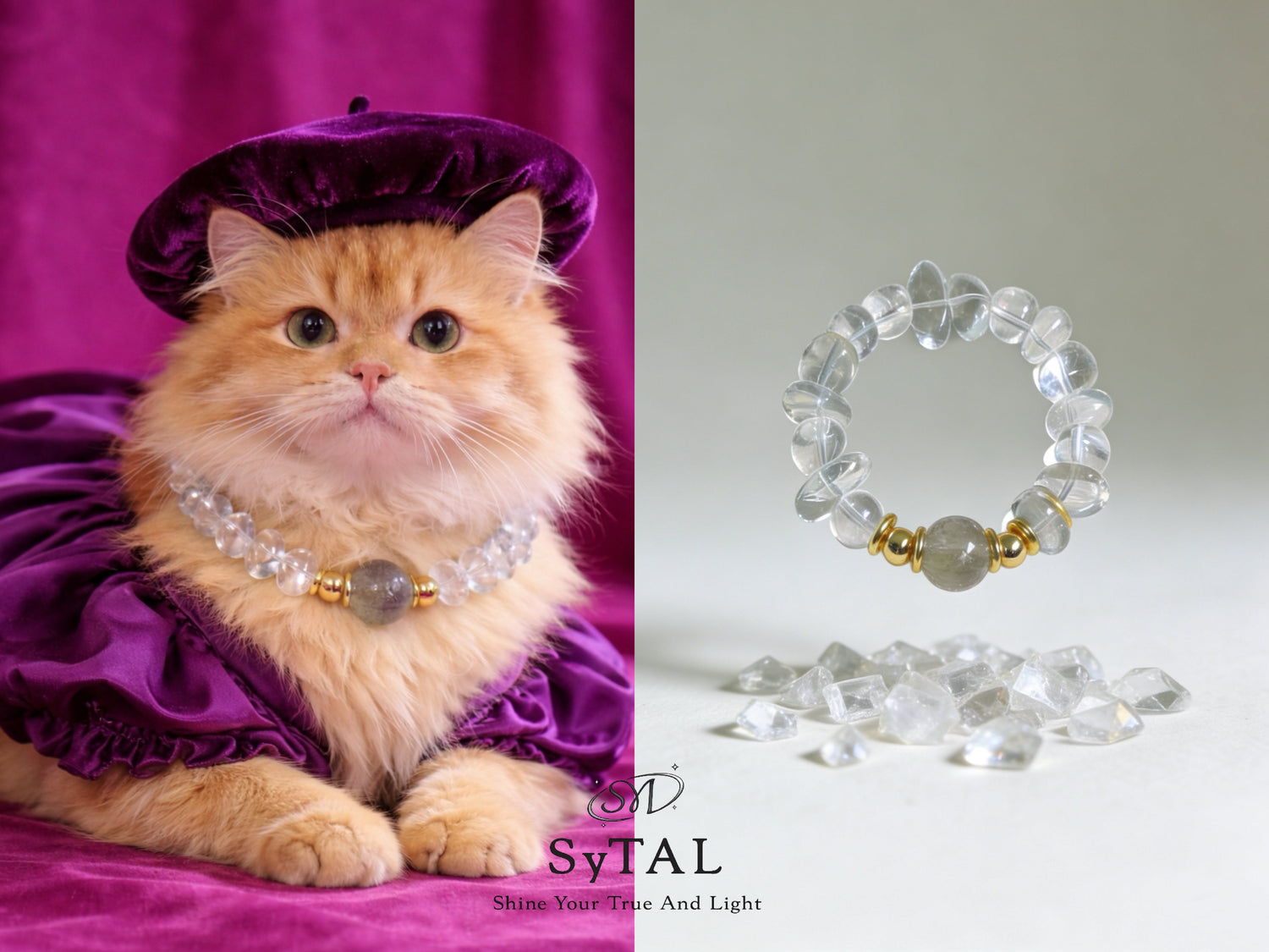 What Is Clear Quartz and Golden Rutilated Quartz Matching Jewelry for Pet and Owner?