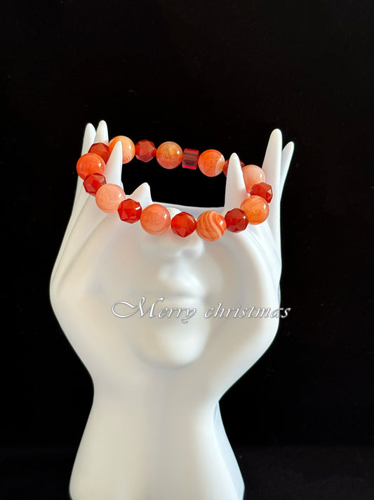 Sunset Ember Agate Bracelet