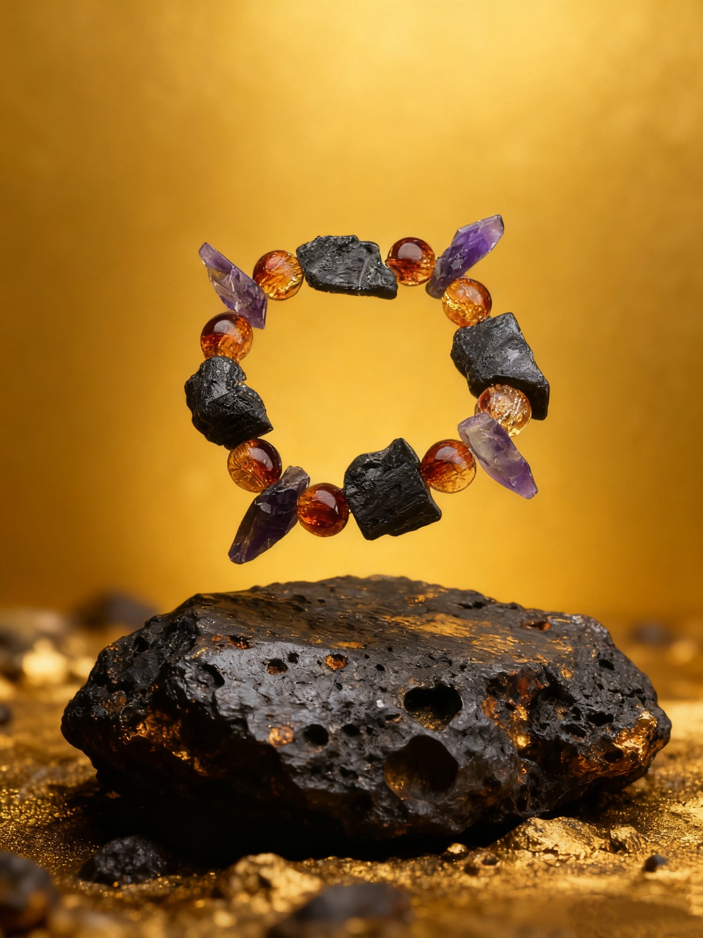 Crimson Shield & Spirit Stone Bracelet