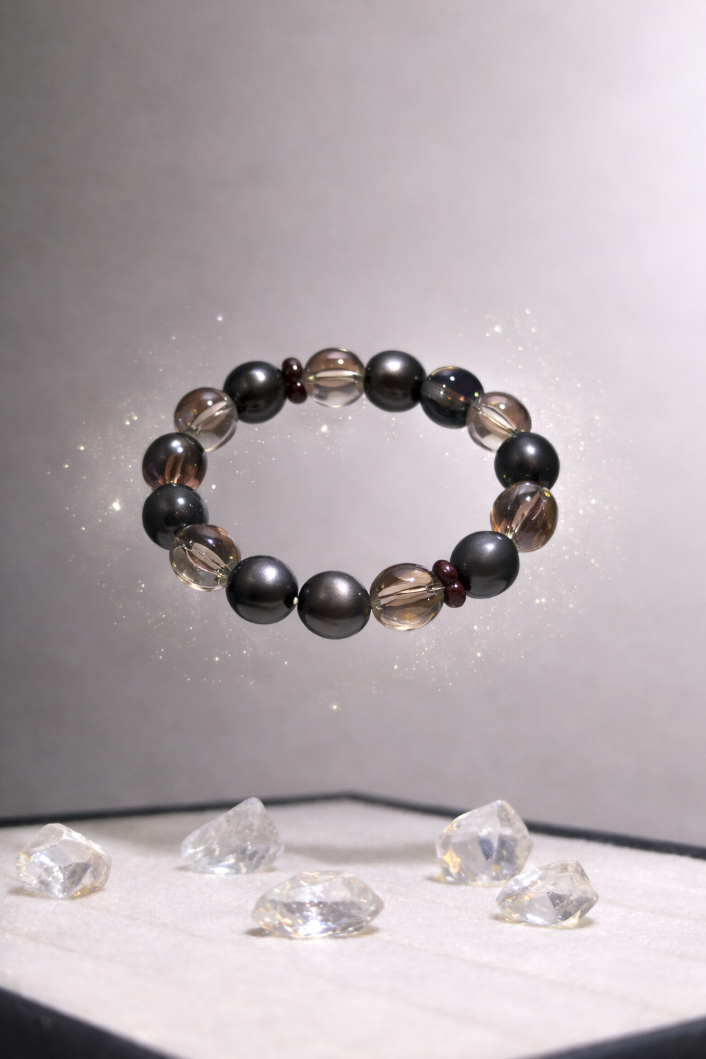 🌑 Dark Aesthetic Crystal Bracelet