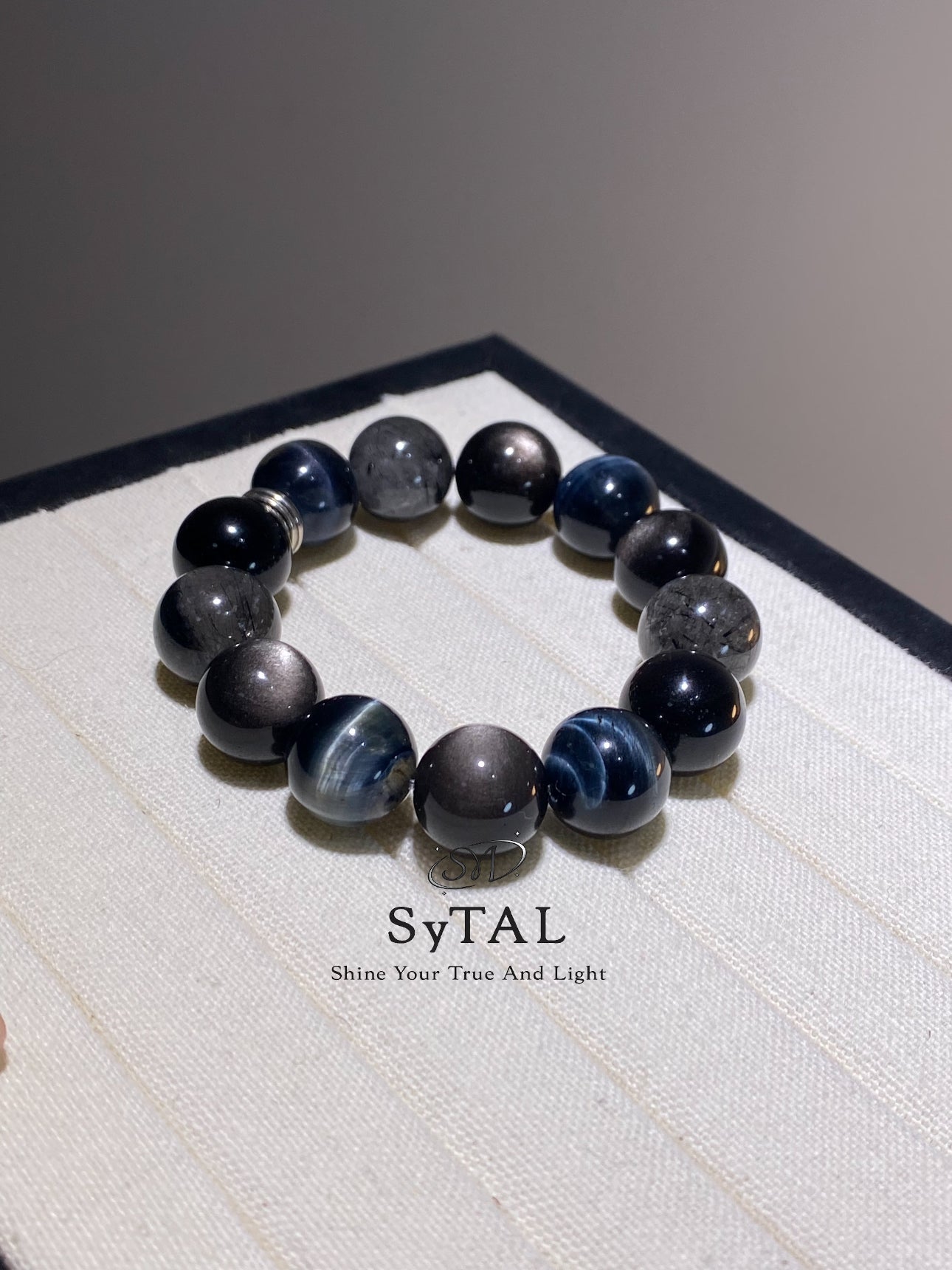 🔮 Your Destiny Bracelet: Blue Tiger Eye + Obsidian for Cosmic Protection